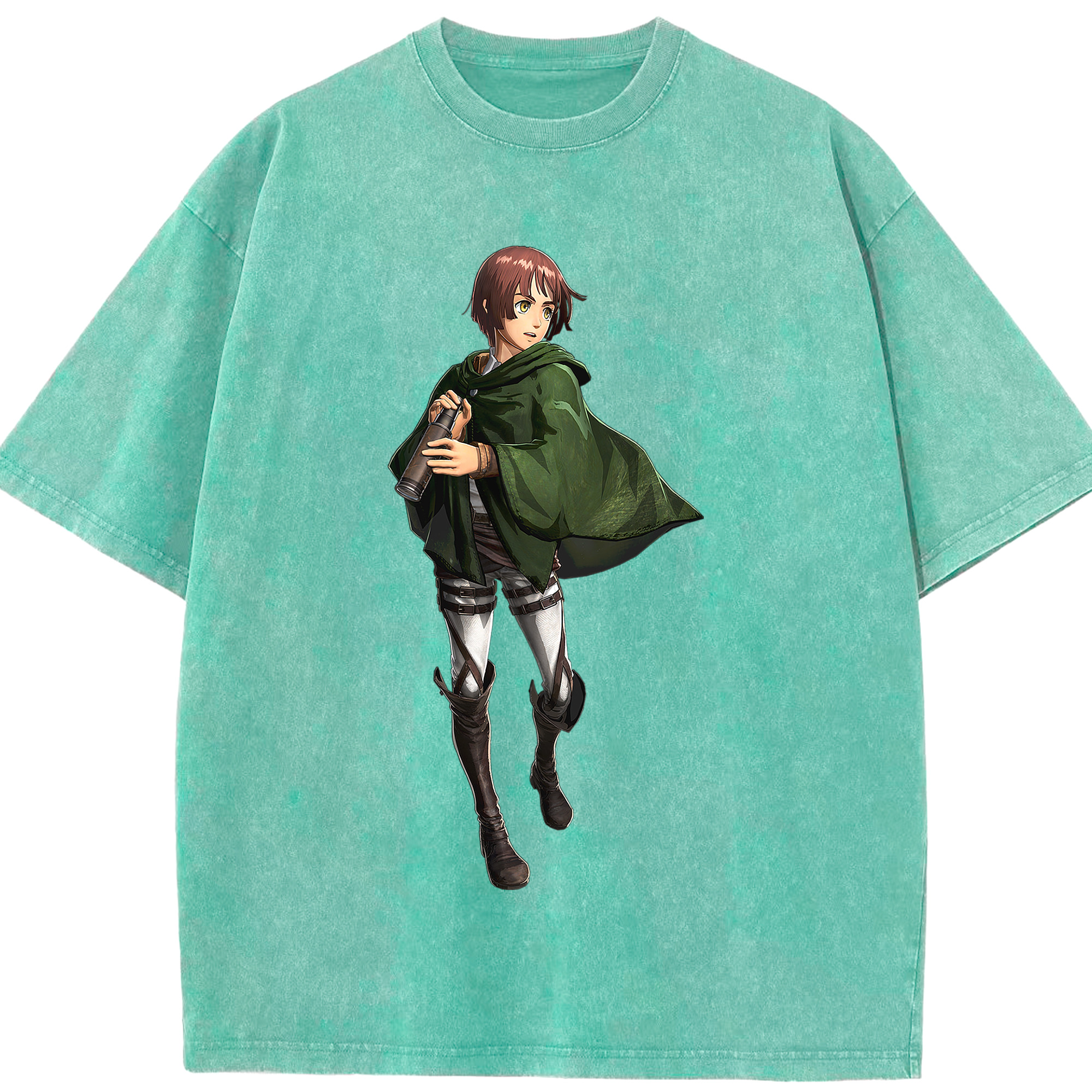 （画像用） 進撃の巨人 Attack on Titan 綿100% ヴィンテージ風 半袖Tシャツ（フロントプリント）